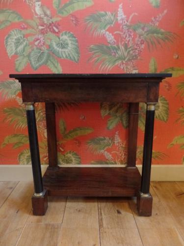 SOLD VERKOCHTantieke empire trumeau, antieke side table