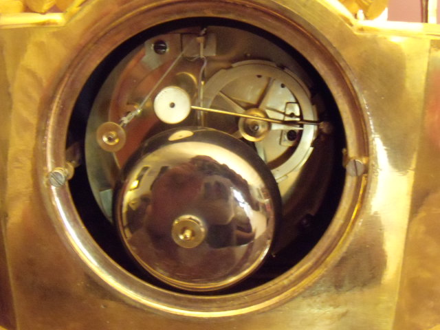 Vergulde empire pendule 2