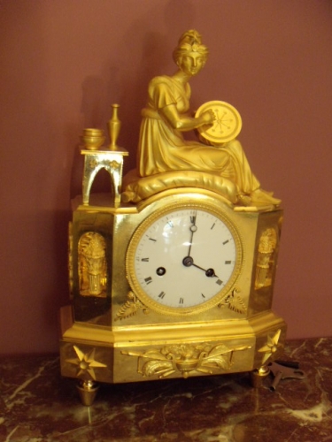 Vergulde empire pendule 3