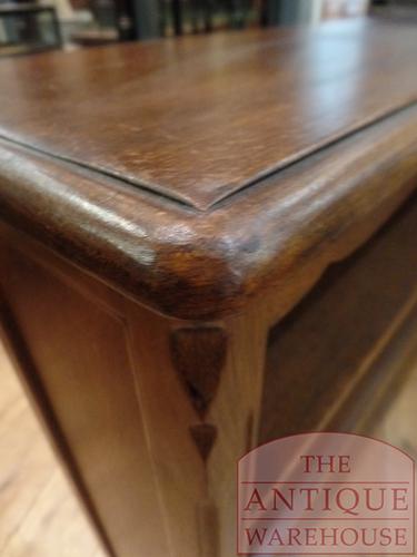 Antiek eikenhouten open boekenkastje 4