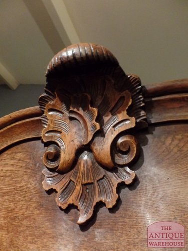 antiek Hollands eiken orgel gebogen kabinet 2