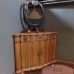 antiek Hollands orgel gebogen hoekkastje met aan bovenkant 1 lade 1