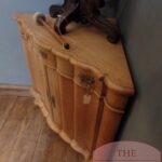 antiek Hollands orgel gebogen hoekkastje met aan bovenkant 1 lade 2