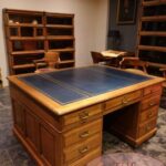 Antiek mahoniehouten Engels partnersbureau 1