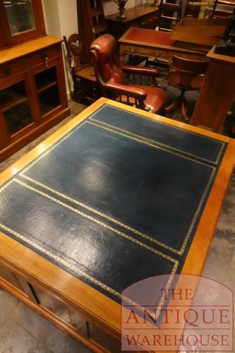 Antiek mahoniehouten Engels partnersbureau 4