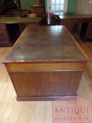 Antiek mahoniehouten Engels partnersbureau 2