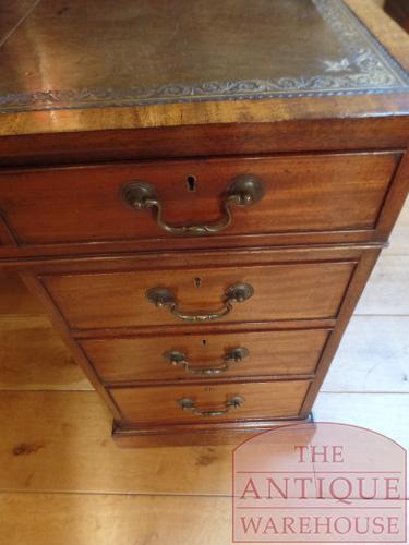 Antiek mahoniehouten Engels partnersbureau 4