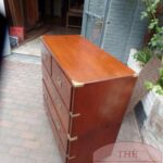 Antiek mahoniehouten military ladekast circa 1880-1900 1