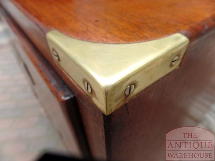 Antiek mahoniehouten military ladekast circa 1880-1900 2