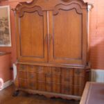 antiek orgelgebogen eiken kabinet 2