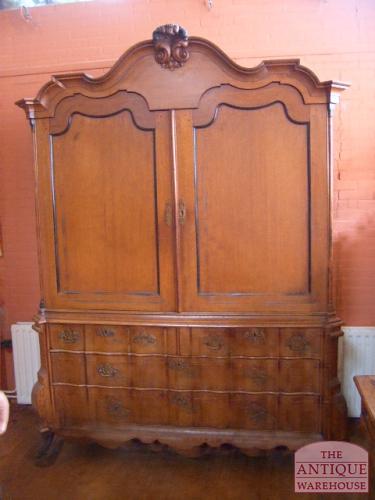 antiek orgelgebogen eiken kabinet 3