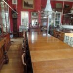 Antieke eiken Engelse tafel met bladenhouder 3