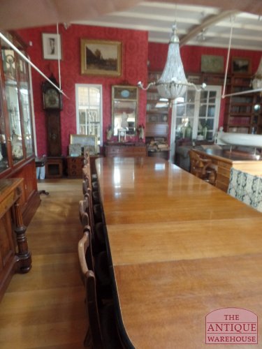 Antieke eiken Engelse tafel met bladenhouder 3