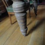 Antieke eiken ongekleurde coulissentafel 3