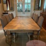 Antieke eikenhouten coulissentafel 1