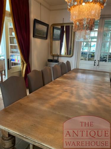 Antieke eikenhouten coulissentafel 3