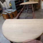 Antieke eikenhouten coulissentafel 1