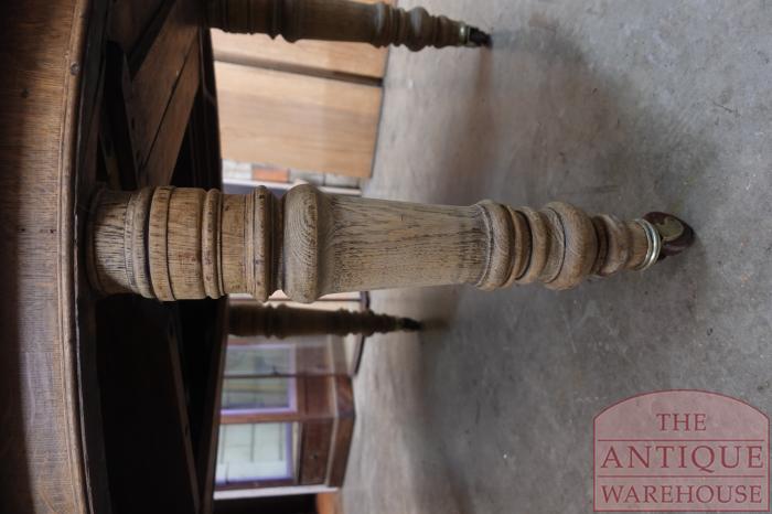 Antieke eikenhouten coulissentafel 3