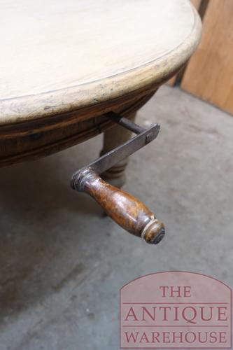 Antieke eikenhouten coulissentafel 4