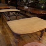 Antieke Eikenhouten Engelse uitschuif eettafel 2