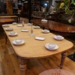 Antieke Eikenhouten Engelse uitschuif eettafel 3