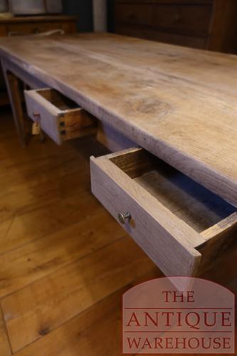 Antieke eikenhouten Franse eettafel 3