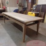 Antieke eikenhouten lange Franse eettafel 1