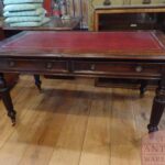 Antieke eikenhouten schrijftafel Engels circa 1850 1