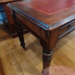 Antieke eikenhouten schrijftafel Engels circa 1850 2