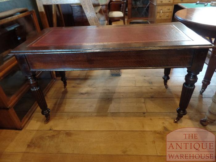 Antieke eikenhouten schrijftafel Engels circa 1850 4