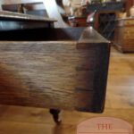 Antieke eikenhouten schrijftafel Engels circa 1850 5