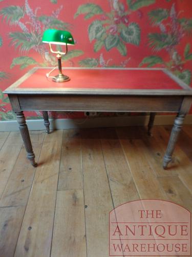 Antieke Engelse eikenhouten schrijftafel circa 1880 2