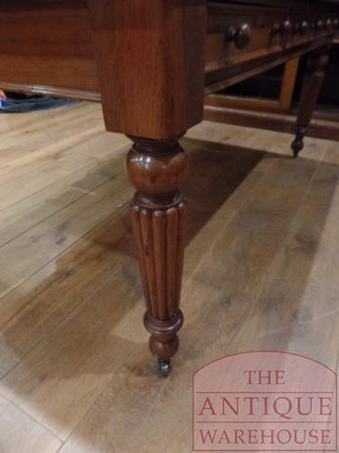 Antieke Engelse mahoniehouten partners schrijftafel 3