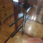 antieke Engelse mahoniehouten toonbank, winkel vitrine kast 2