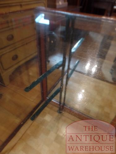 antieke Engelse mahoniehouten toonbank, winkel vitrine kast 2