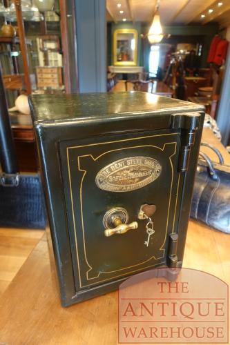 VERKOCHT antieke Engelse top kluis, antieke brand kast