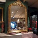 Antieke Franse bladgouden Louis Philippe spiegel 1