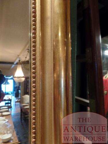 Antieke Franse bladgouden Louis Philippe spiegel 2