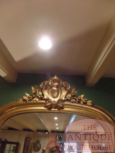 Antieke Franse bladgouden Louis Philippe spiegel 3