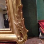 Antieke Franse bladgouden Louis Philippe spiegel 4