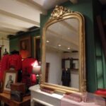 Antieke Franse bladgouden Louis Philippe spiegel 5