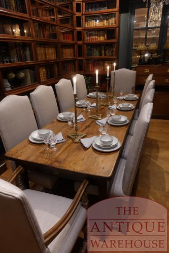 Antieke Franse eettafel eikenhout 4
