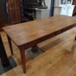 Antieke Franse eikenhouten eettafel 1