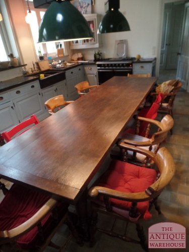 VERKOCHT    antieke Franse eikenhouten eettafel 300 cm