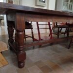 Antieke Franse eikenhouten eettafel 300 cm 3
