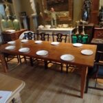 Antieke Franse kastanje houten eettafel 1