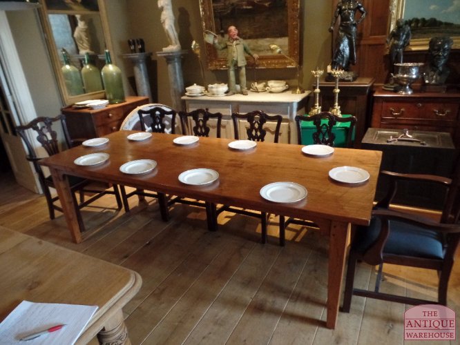 VERKOCHT  antieke Franse kanstanje houten eettafel