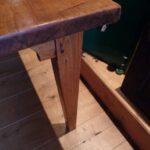 Antieke Franse kastanje houten eettafel 2