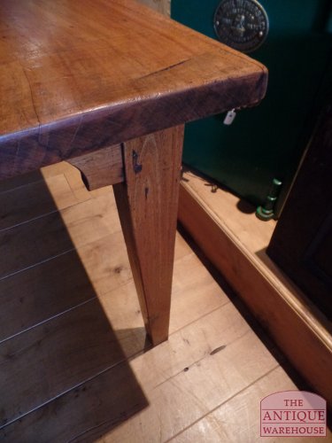 Antieke Franse kastanje houten eettafel 2