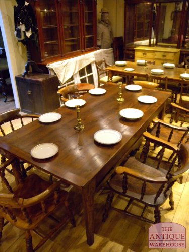 Antieke Franse notenhouten eettafel 2